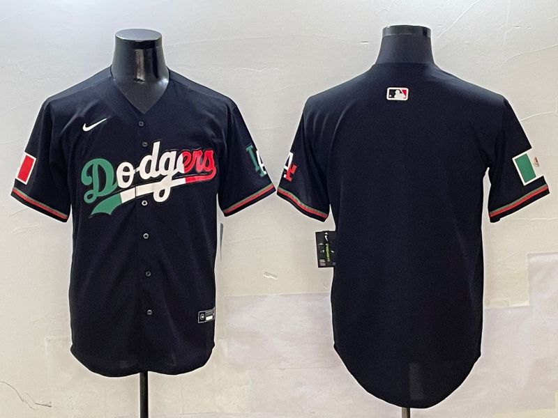 Men Los Angeles Dodgers Blank Black Mexico Second generation Nike 2025 MLB Jersey style 1->los angeles dodgers->MLB Jersey